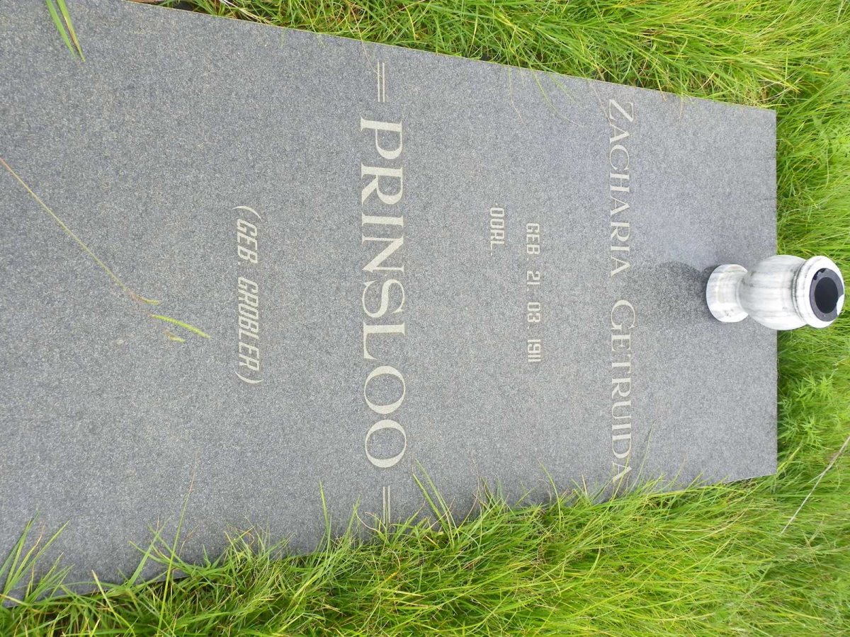 PRINSLOO Zacharia Getruida nee GROBLER 1911-