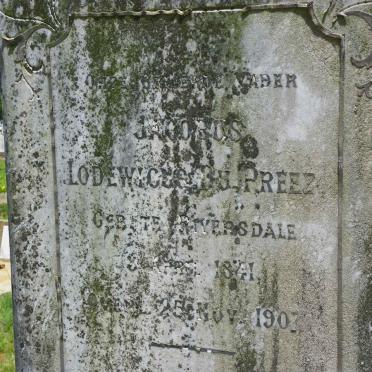 PREEZ Jacobus Lodewicus, du 1841-1907