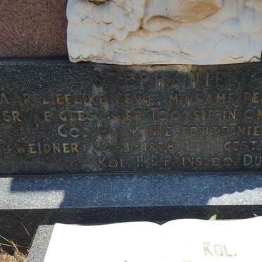 PRINSLOO H.F. 1890-1966 &amp; Stephanie WEIDNER 1898-1941