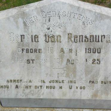 RENSBURG Gerrie, van 1900-1925
