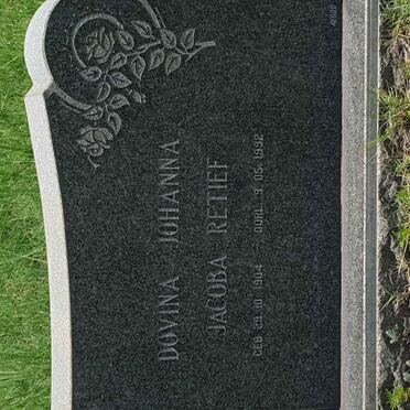 RETIEF Petrus 1892-1968 &amp; Dovina Johanna Jacoba 1904-1992