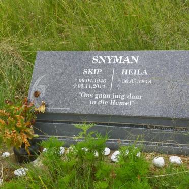 SNYMAN Skip 1946-2014 &amp; Heila 1948-