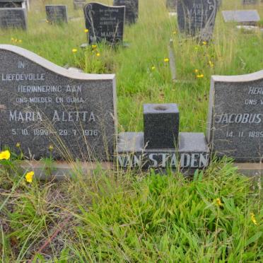 STADEN Jacobus Frederick, van 1889-1977 &amp; Maria Aletta 1899-1976