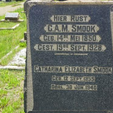SMOOK C.A.M. 1850-1928 &amp; Catherina Elizabeth 1855-1940