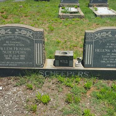 SCHEEPERS Willem Hendrik 1886-1960 &amp; Helena Johanna CROWTHER nee MOHR 1882-1968