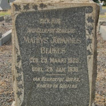 BEUKES Mathys Johannes 1925-1939