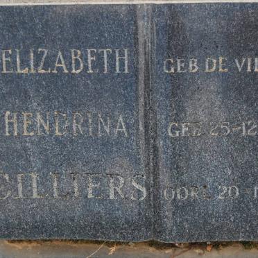CILLIERS Elizabeth Hendrina nee DE VILLIERS 1923-2001