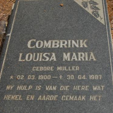 COMBRINK Louisa Maria nee MULLER 1900-1987