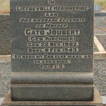 JOUBERT Cato nee KIRCHNER 1902-1943