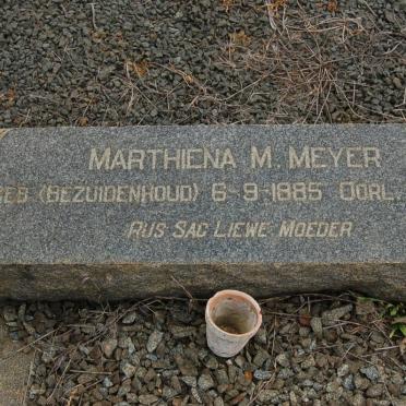 MEYER Marthiena M. nee BEZUIDENHOUD 1885-1921