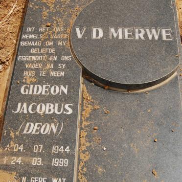 MERWE Gideon Jacobus, van der 1944-1999