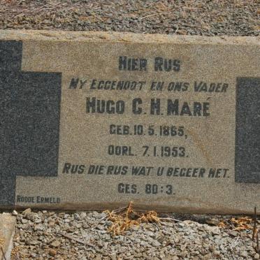 MARE Hugo C.H. 1865-1953