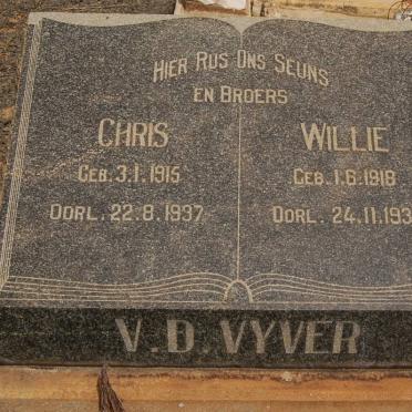 VYVER Chris, v.d 1915-1937 :: V. D. VYVER Willie 1918-1933