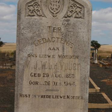 VYVER M.J.W., van der 1853-1944