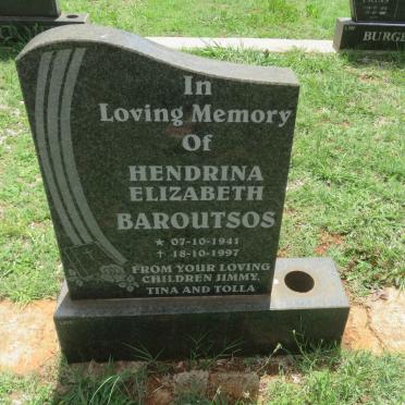 BAROUTSOS Hendrina Elizabeth 1941-1997
