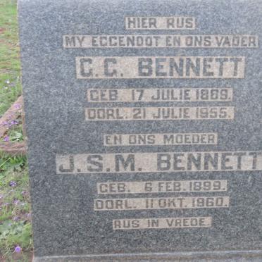 BENNETT G.G. 1889-1955 &amp; J.S.M. 1899-1960