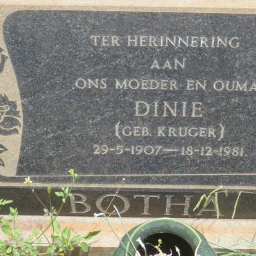 BOTHA Dinie nee KRUGER 1907-1981