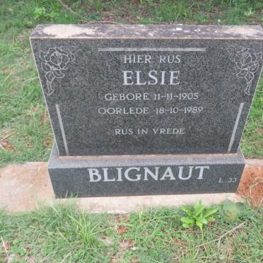 BLIGNAUT Elsie 1905-1989