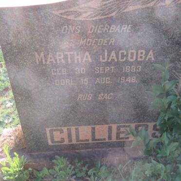 CILLIERS Martha Jacoba 1883-1948