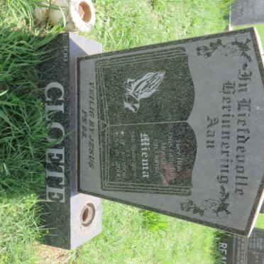 CLOETE Miema 1908-2000
