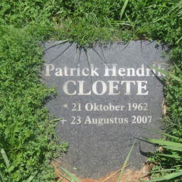 CLOETE Patrick Hendrik 1962-2007
