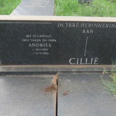 CILLIE Andries 1911-1983