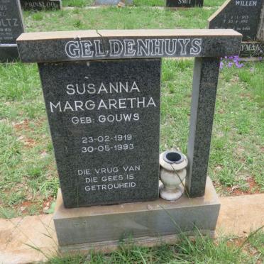 GELDENHUYS Susanna Margaretha nee GOUWS 1919-1993