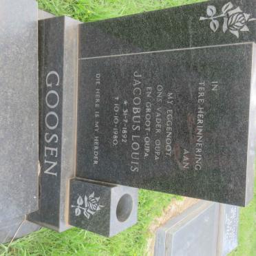 GOOSEN Jacobus Louis 1892-1980