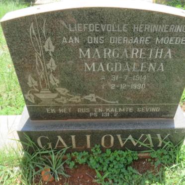 GALLOWAY Margaretha Magdalena 1914-1990
