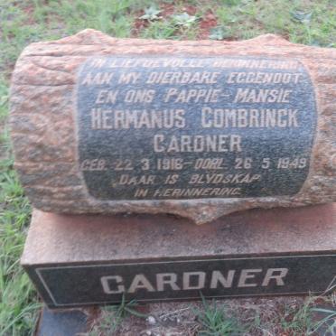 GARDNER Hermanus Combrink 1916-1949