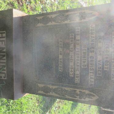 HENNING Johannes Christiaan 1871-1947