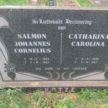 KOTZE Salmon Johannes Cornelius 1903-1982 &amp; Catharina Carolina 1902-1987