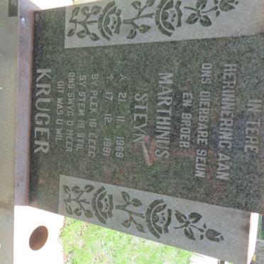 KRUGER Marthinus Steyn 1969-1991