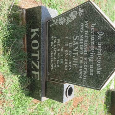KOTZE Santjie 1925-2000