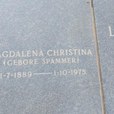 LOEDOLFF Christiaan Johan 1890-1975 &amp; Magdalena Christina SPAMMER 1889-1975