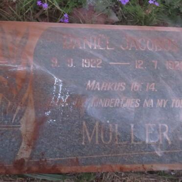 MULLER Daniel Jacobus 1922-1926