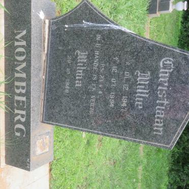 MOMBERG Christiaan Willie 1947-1994 &amp; Wilma 1948-