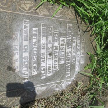 MARAIS Sarel Johannes Francois 1881-1937 :: MARAIS Christoffel Johannes 1907-1931 :: VOSLOO Johanna Susanna nee MARAIS 1910-1931