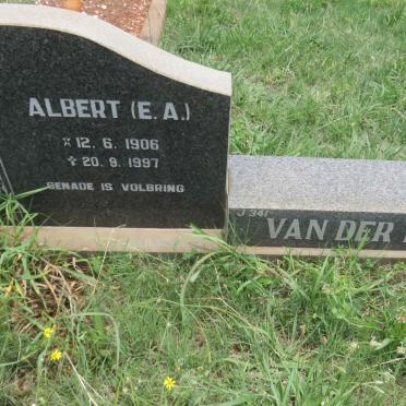 MERWE Albert E.A., van der 1906-1997 &amp; Anna A.M. 1906-1994