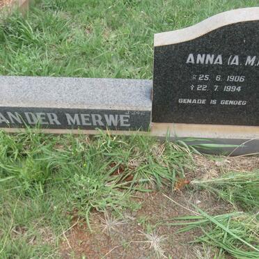 MERWE Anna A.M., van der 1906-1994