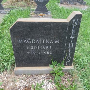 NEETHLING Magdalena M. 1894-1987