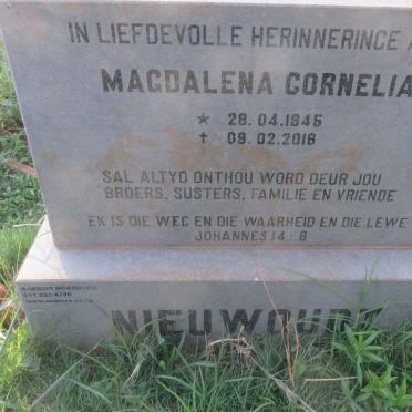 NIEUWOUDT Magdalena Cornelia 1945-2018