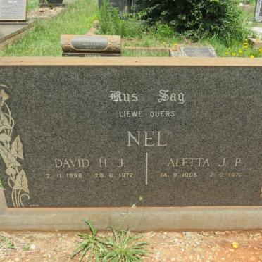 NEL David H.J. 1898-1972 &amp; Aletta J.P. 1905-1976
