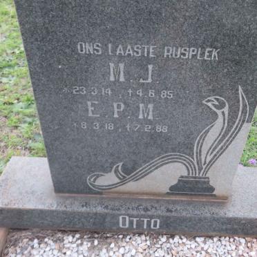 OTTO M.J. 1914-1985 &amp; E.P.M. 1918-1988