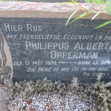 OPPERMAN Philippus Albertus 1874-1952