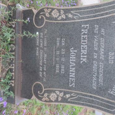 POTGIETER Frederik Johannes 1882-1958 &amp; Maria Aletta PRINSLOO 1889-1981