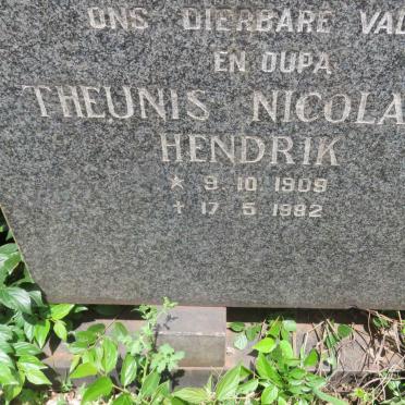 RAND Theunis Nicolaas Hendrik, du 1909-1982 &amp; Anna Susanna Francina KRUGER 1909-1973