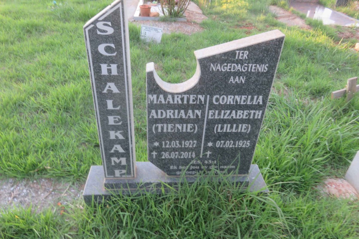 SCHALEKAMP Maarten Adriaan 1927-2014 & Cornelia Elizabeth 1925-