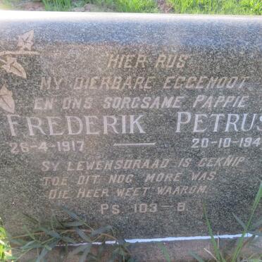 SENEKAL Frederik Petrus 1917-1949