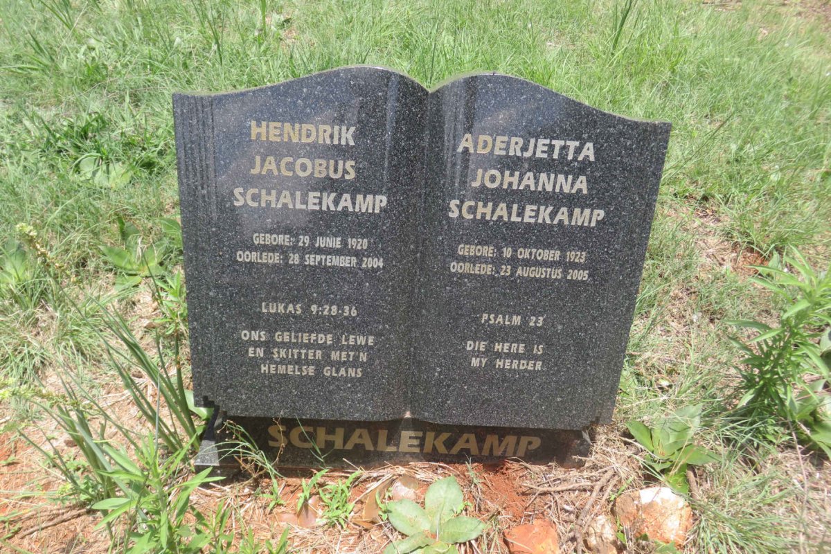 SCHALEKAMP Hendrik Jacobus 1920-2004 & Aderjetta Johanna 1923-2005